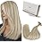 Hetto U Tip Hair Extensions Human Hair Blonde K Tip Hair Extensions Real Human Hair Straight Keratin Tips Extensions Highlight Ash Blonde Mix for Short Hair 14 Inch 50g 50 Strands