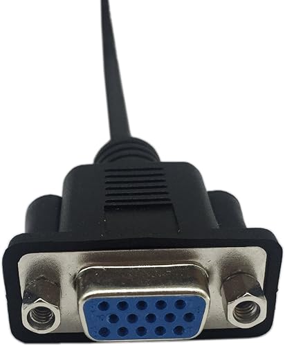Miniatura 6 de CERRXIAN 1 pie VGA SVGA 15 Pin HD15 hembra a hembra cambiador de género adaptador de extensión Video Monitor Cable para PC portátil TV Porjector (ff)