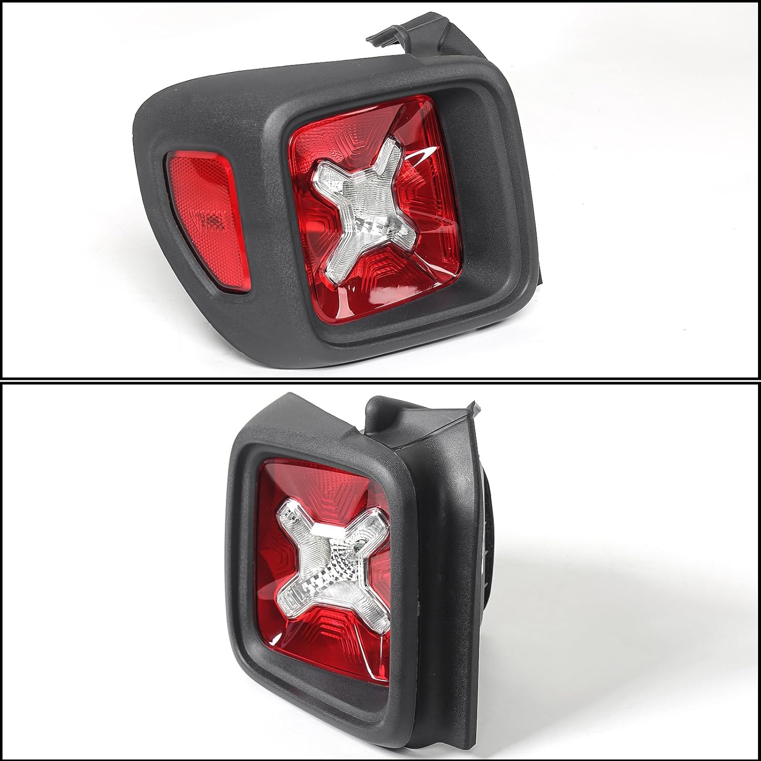 FIONE Tail Light Assembly Compatible with Jeep Renegade 2015-2022 Black Bezel Brake Light Taillight Left Driver Side LH