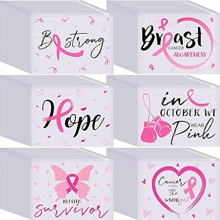 200 Pcs Breast Cancer Awareness Cosmetic Bags Pink Ribbon Cosmetic Bags 4 Styles Patterns Breast Cancer Survivor Women Gift Organizer Travel Cosmetic Bag Multipurpose Zipper Pouch Cosmetic Bag