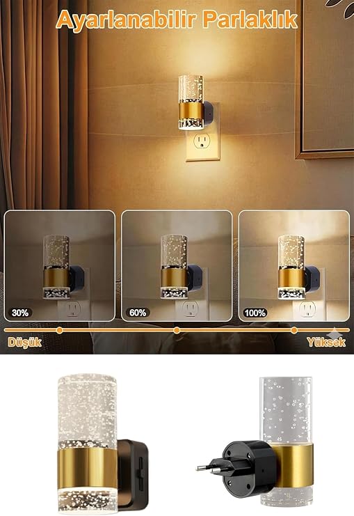Neo Vista LED Sensörlü Aplik Gece Lambası, Duvar Tipi, Modern Tasarım, İç Mekan Aydınlatması [Enerji Sınıfı A]