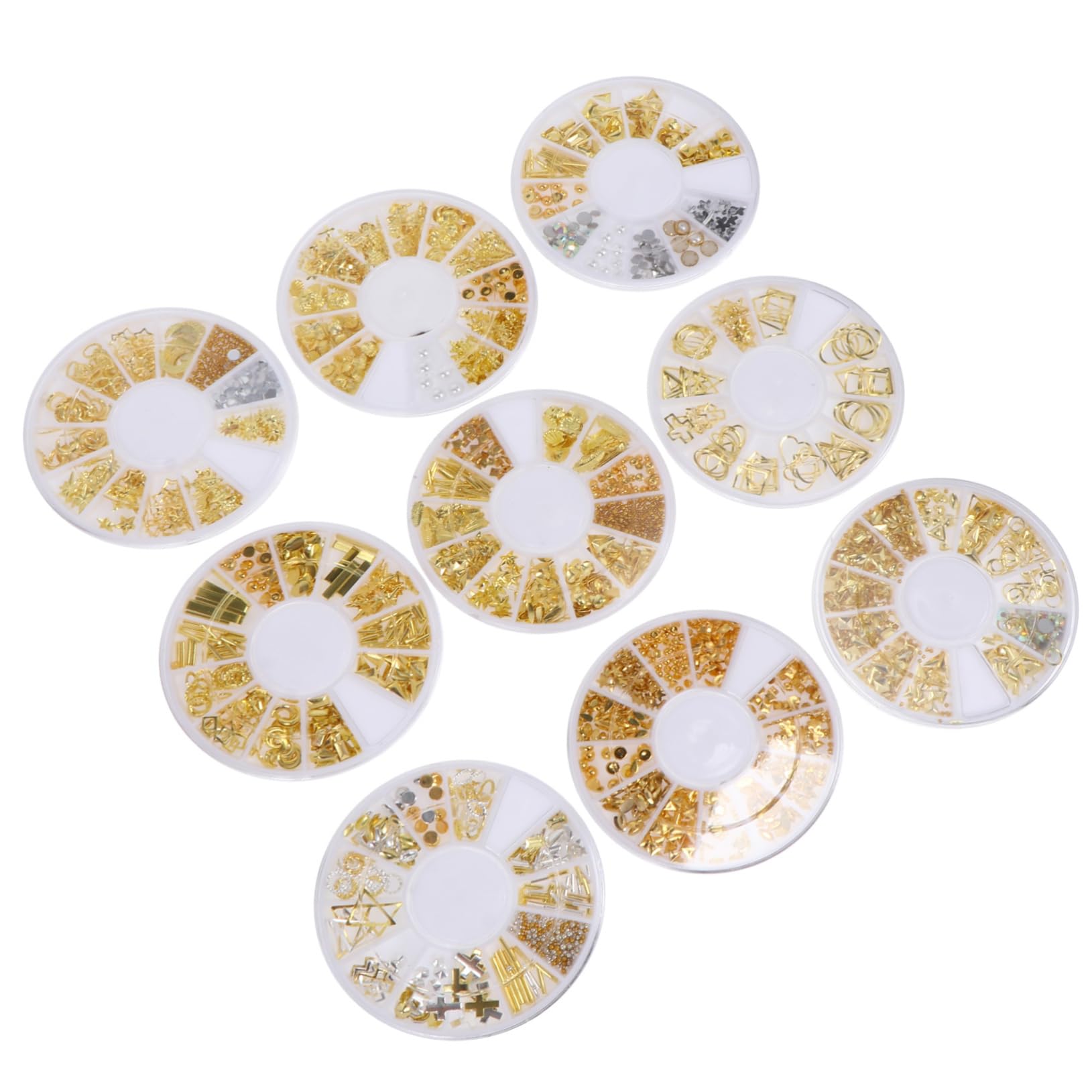 FRCOLOR Boîtes Diy Pour Décorations Ongles Rivets Et Charms Set De Styles De Décoration Manucure Accessoires Élégants Et Créatifs Pour Ongles