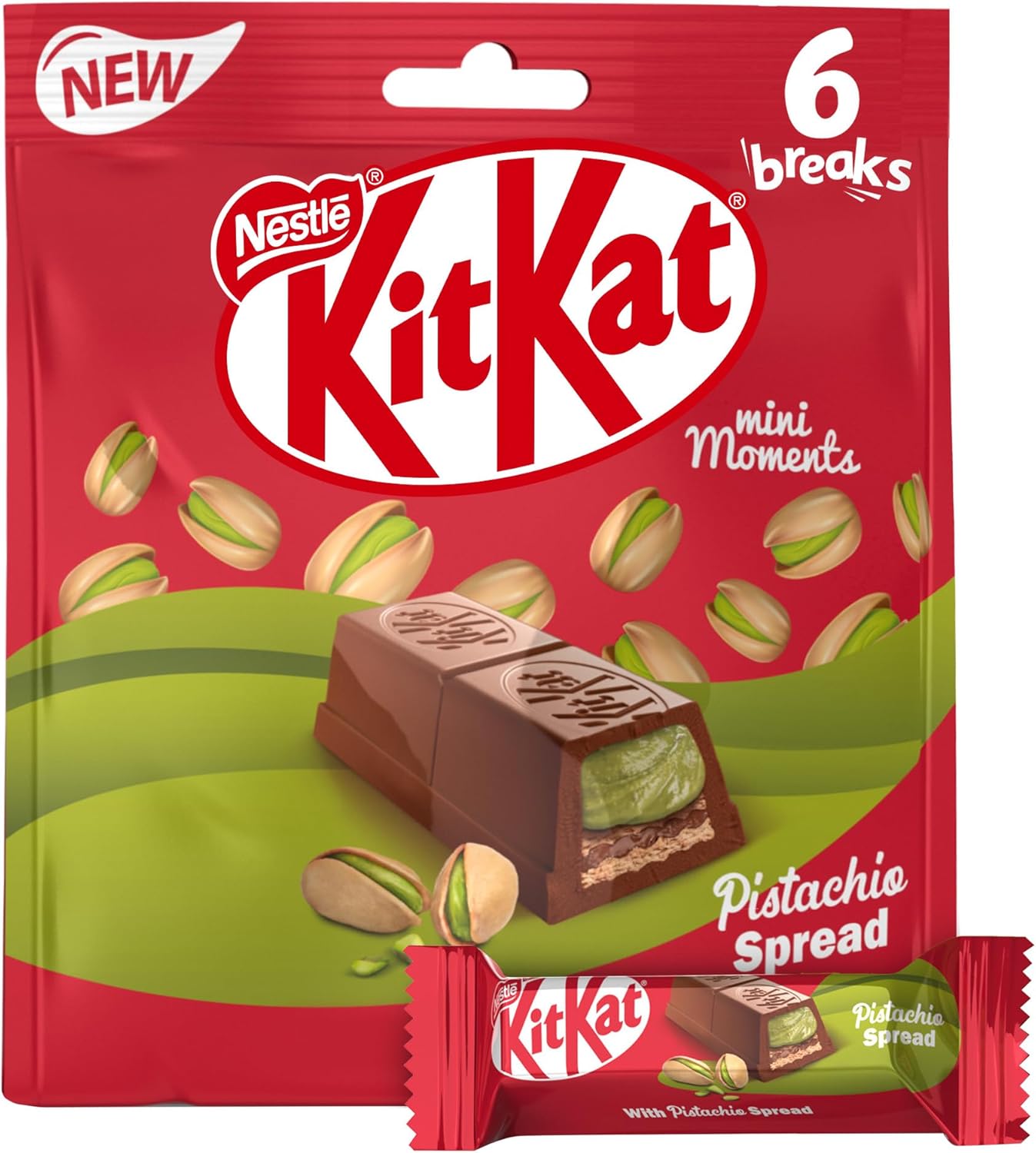 Nestle KitKat Mini Moments Pistachio Chocolates 100.8g Amazon.ae Grocery