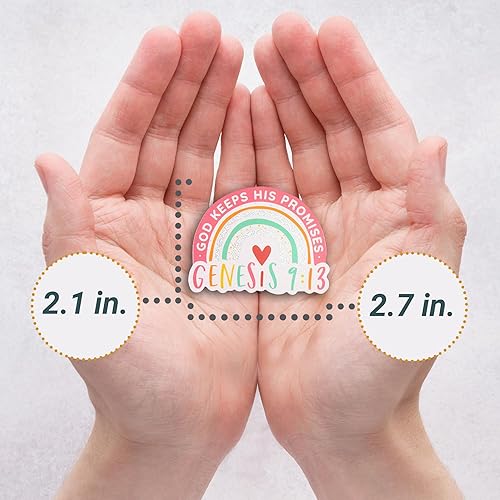 Miniatura 3 de Christian Art Gifts Imán inspirador para nevera con versículo bíblico para mujeres y niñas Dios cumple sus promesas