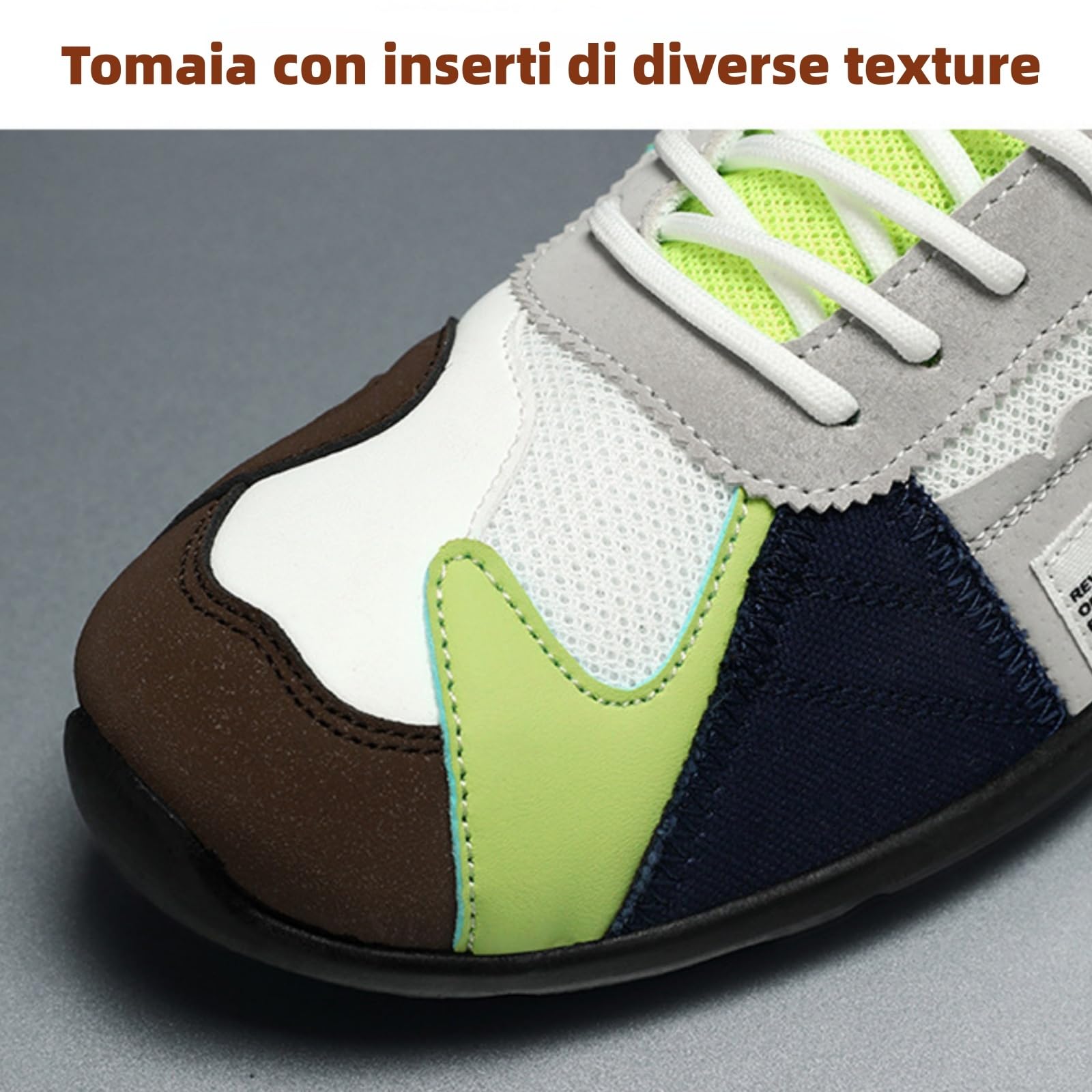 Lavina Sneakers rétro Colorate Giovanni,Moda e Tendenze | Scarpe da Ginnastica Retrò con Design a Incastro,Leggere e Traspiranti,Versatili per Casa,Lavoro e Uscite Quotidiane