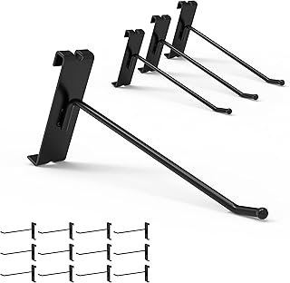 HUHOLE 32 Pack 6 Inch Black Gridwall Hooks for 3 × 3 Wire Grid Panel