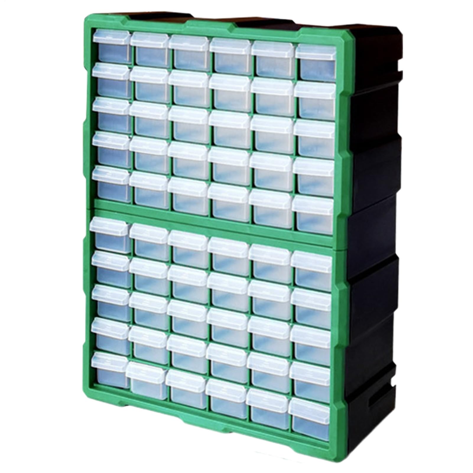 Cabinet di archiviazione hardware - mobile modulare multi griglia | organizzatore di cassetti impilabili | 60 del vassoio in del compartimento, scatola di compatte per viti per l