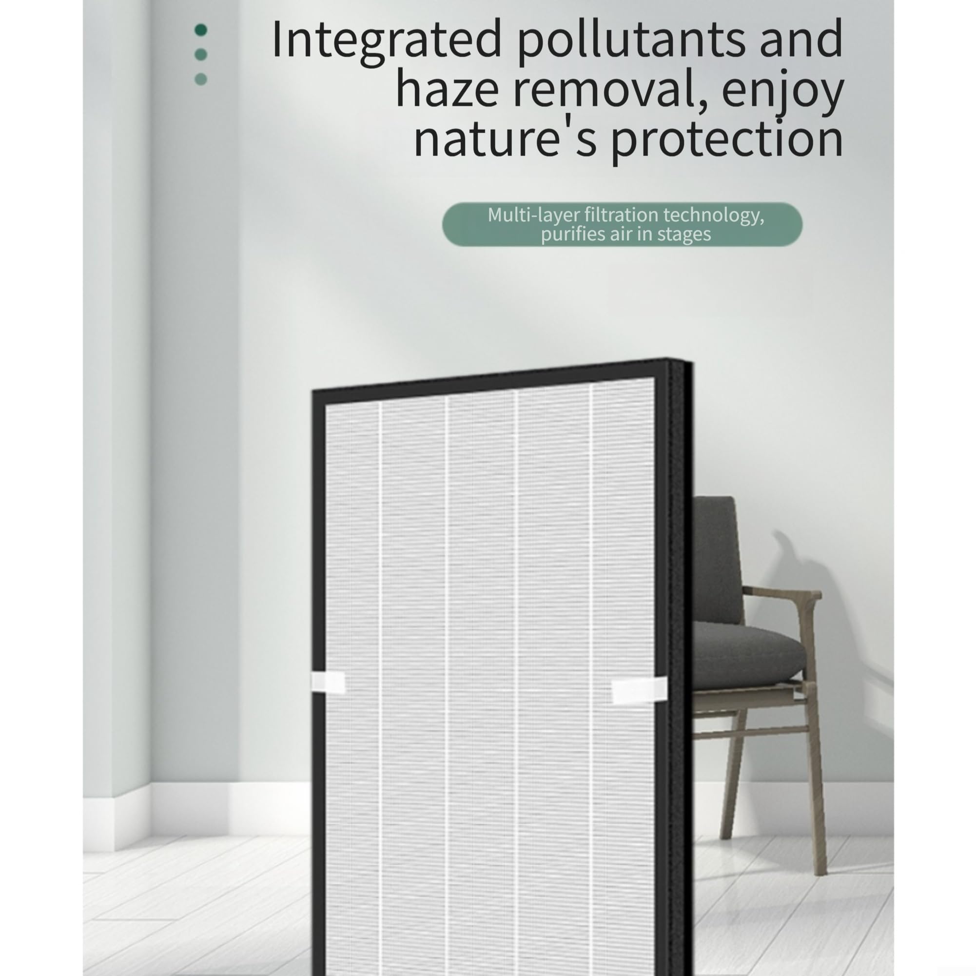Filtre HEPA pour purificateur d'air Midea KJ210G-C46 C42 au charbon actif