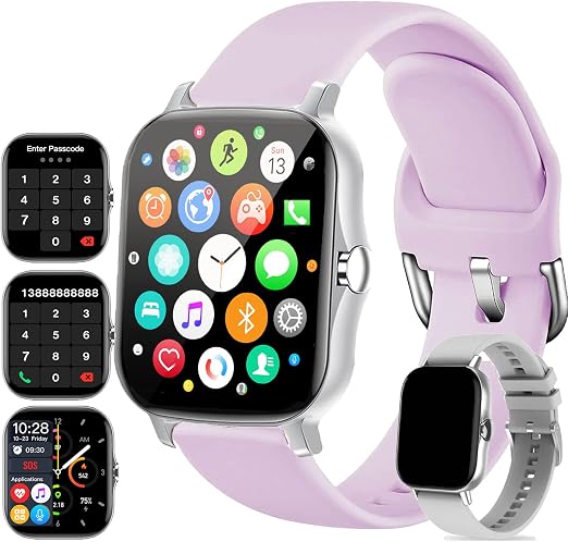 Amazon.com: Reloj inteligente 2022 (respuesta Bluetooth para hacer llamadas/control  de voz), relojes de fitness impermeables con monitor SOS de presión  arterial de oxígeno de frecuencia cardíaca, reloj inteligente para mujeres  y hombres