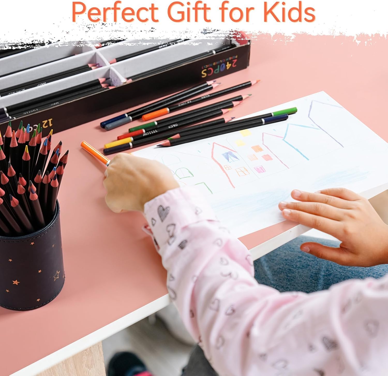 S & E TEACHER'S EDITION Colored Pencils 144Pcs, Pre-sharpened Super Soft Core Lead Coloring Pencils, Colored pencils,In Drawing Pencils, Woodcase Lead