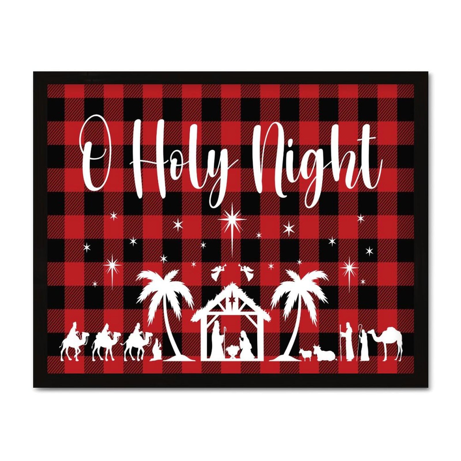 O Holy Night déco murale chrétienne en bois pour sublimer l'entrée de votre maison