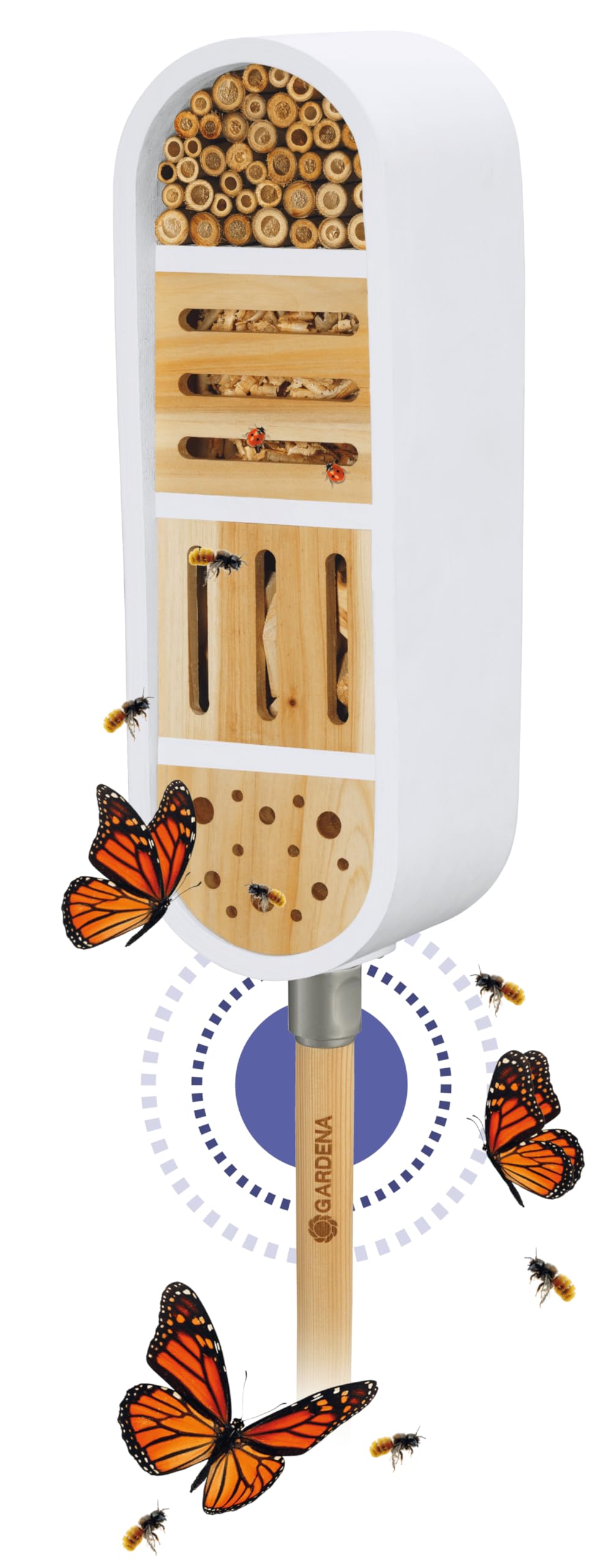 Gardena ClickUp! Insect Hotel: Protective house that promotes biodiversity, weatherproof, usable all year round - Image 2