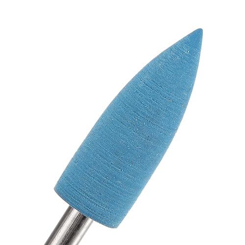 Miniatura 9 de uxcell 12 piezas de piedra montada abrasiva de grano 800 0.093 in vástago 14 "(6 mm) de diámetro cabezas de punta puntiaguda piedra pulido y pulido