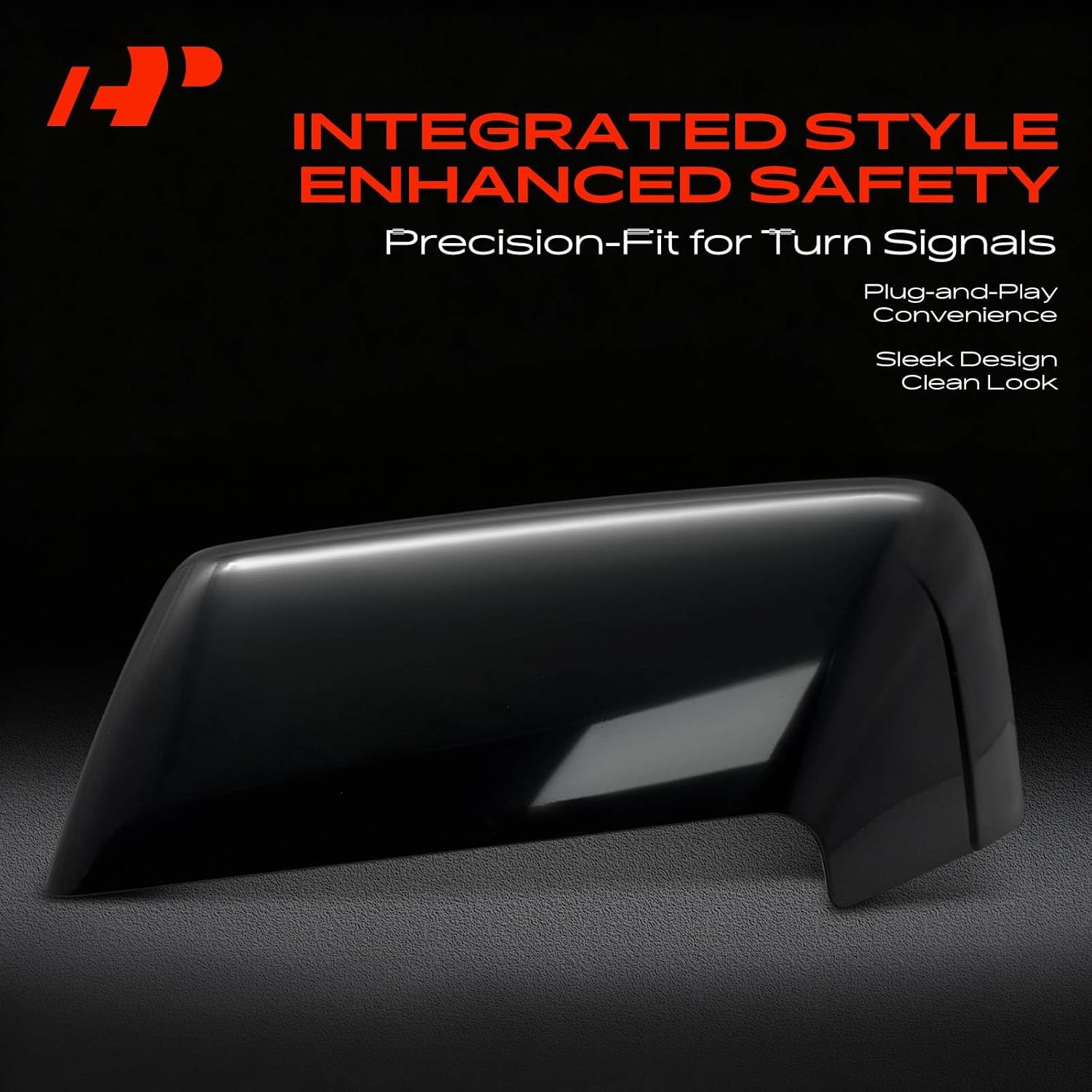 A-Premium Driver Side Rearview Mirror Cover Cap - Compatible with Ford Expedition 2007-2017 & Lincoln Navigator 2007-2014 - Smooth Black