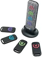 Vista 1 de J-Tech Digital JTDKF4F - Localizador inalámbrico de llaves perdidas y cartera con batería reemplazable (1 transmisor + 4 receptores)