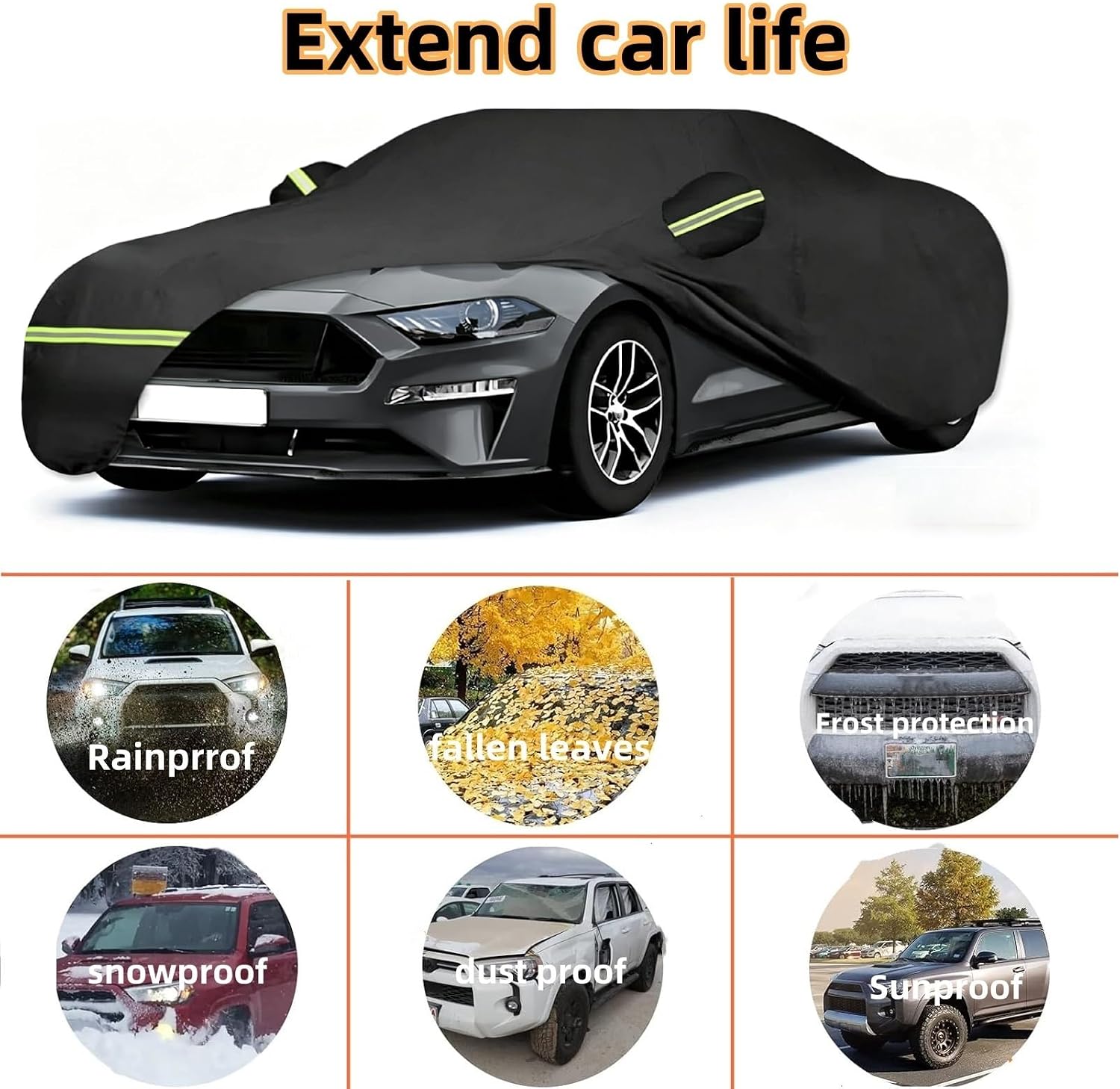 Car Cover for Ford Mustang EcoBoost, GT, Dark Horse, Premium 1994-2025 2026 image 5