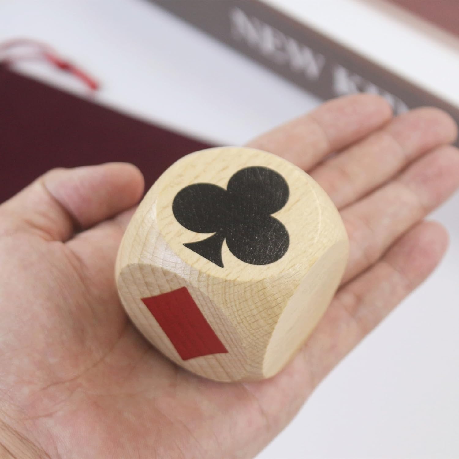 Marker Dice Euchre Pinochle Bridge Playing Cards Poker Whist Cards Markers Euchre Cube Card Deck Game Dice Wooden Indicator (2 in)