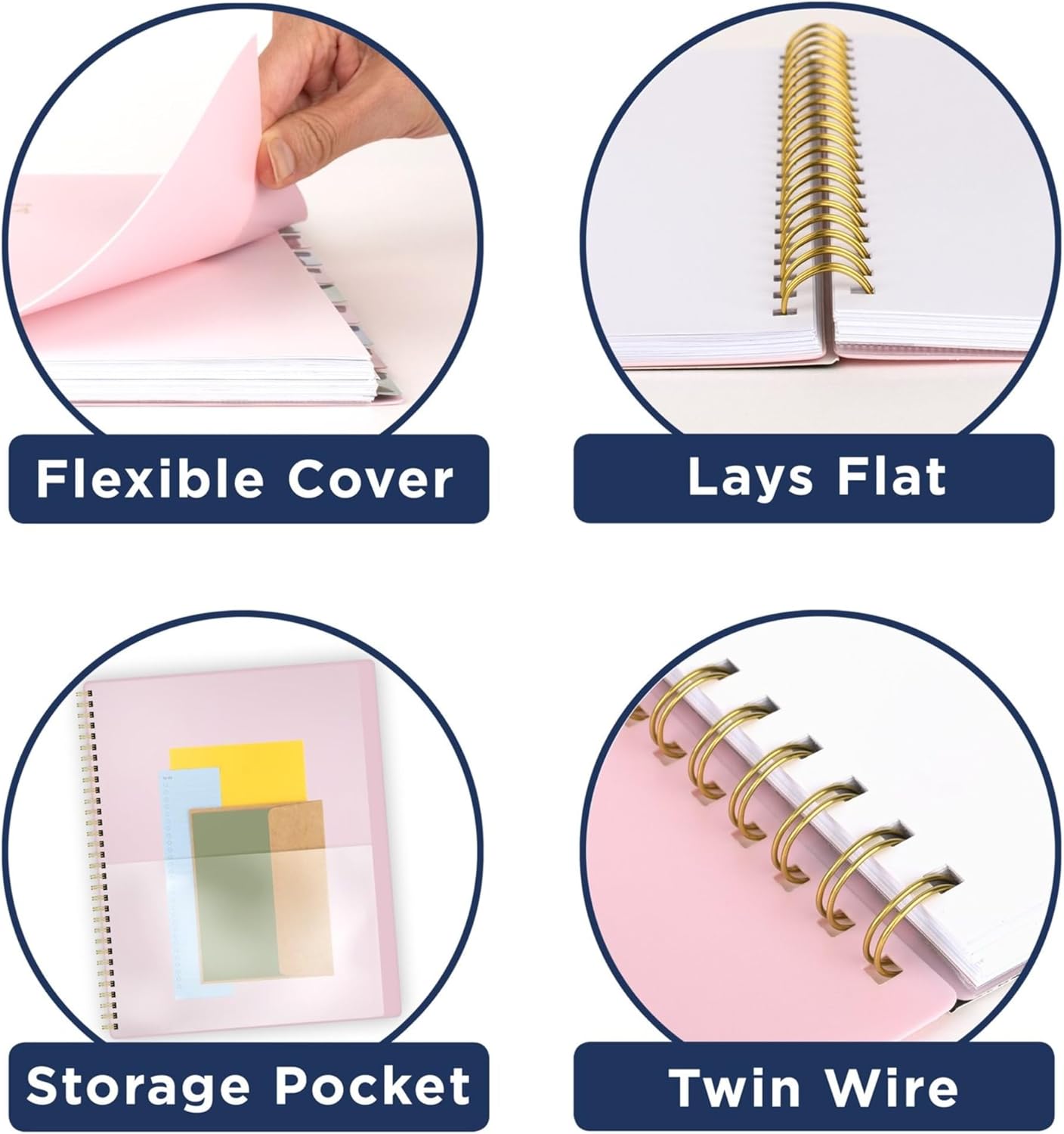 2024-2025 AT-A-GLANCE® Harmony 13-Month Weekly/Monthly Planner, 8-1/2" x 11", Pink, January 2024 To January 2025, 1099-905-27