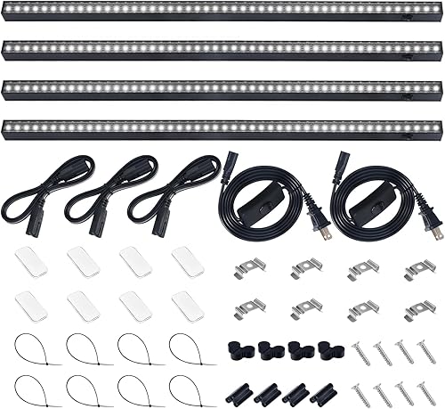 Vista 21 de Barrina Luces de cultivo T5, luz de crecimiento de espectro completo, 3 pies 128 W (8 x 16 W, equivalente a 800 W), luces LED de cultivo