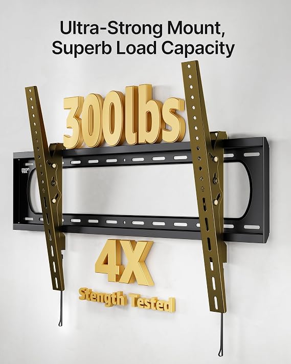 monTEK Heavy Duty TV Wall Bracket for 60-120 Inch Flat Curve TV up to 136kg