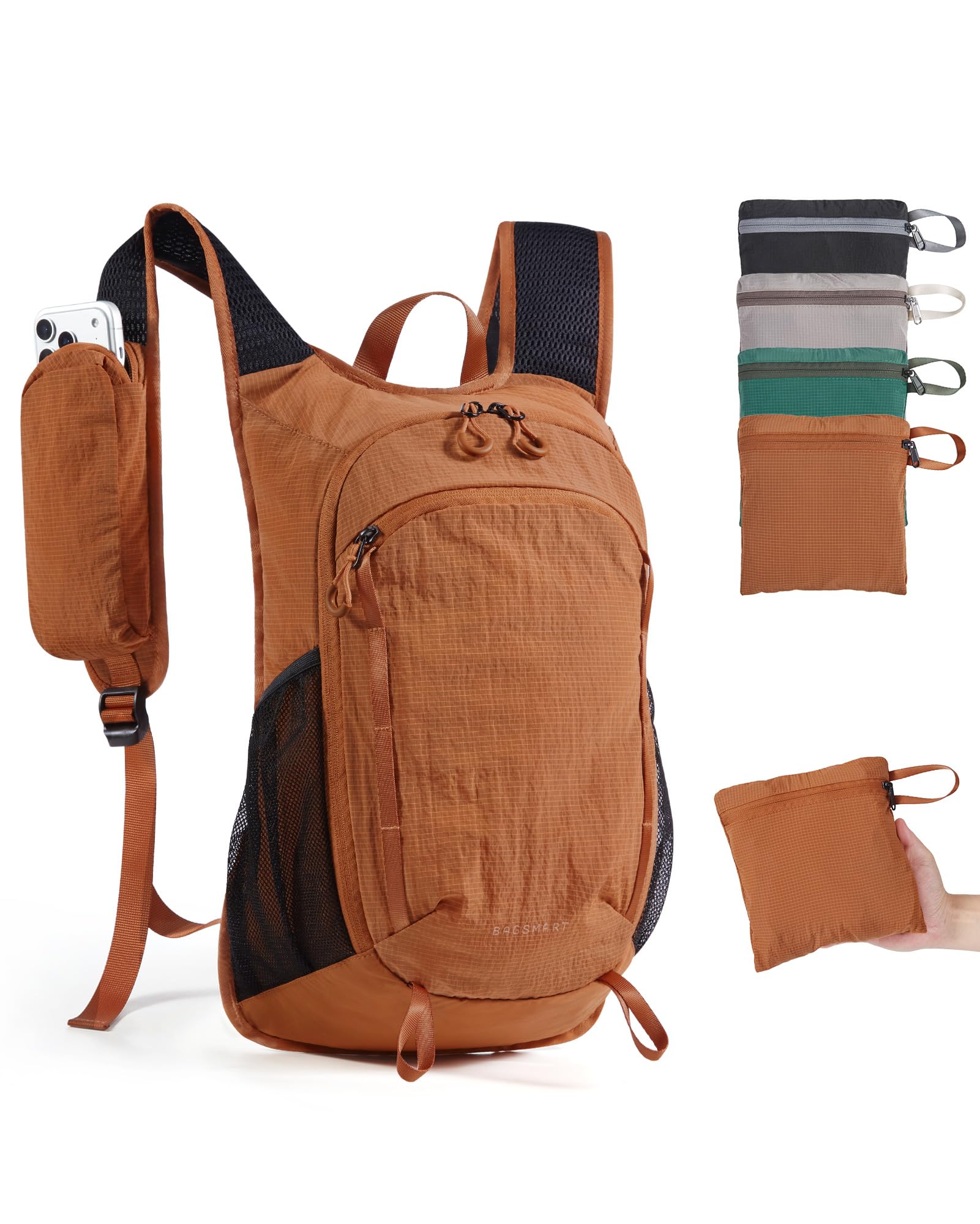 bagsmart 18L Foldable Hiking Backpack, Lightweight Water‑Resistant Rucksack