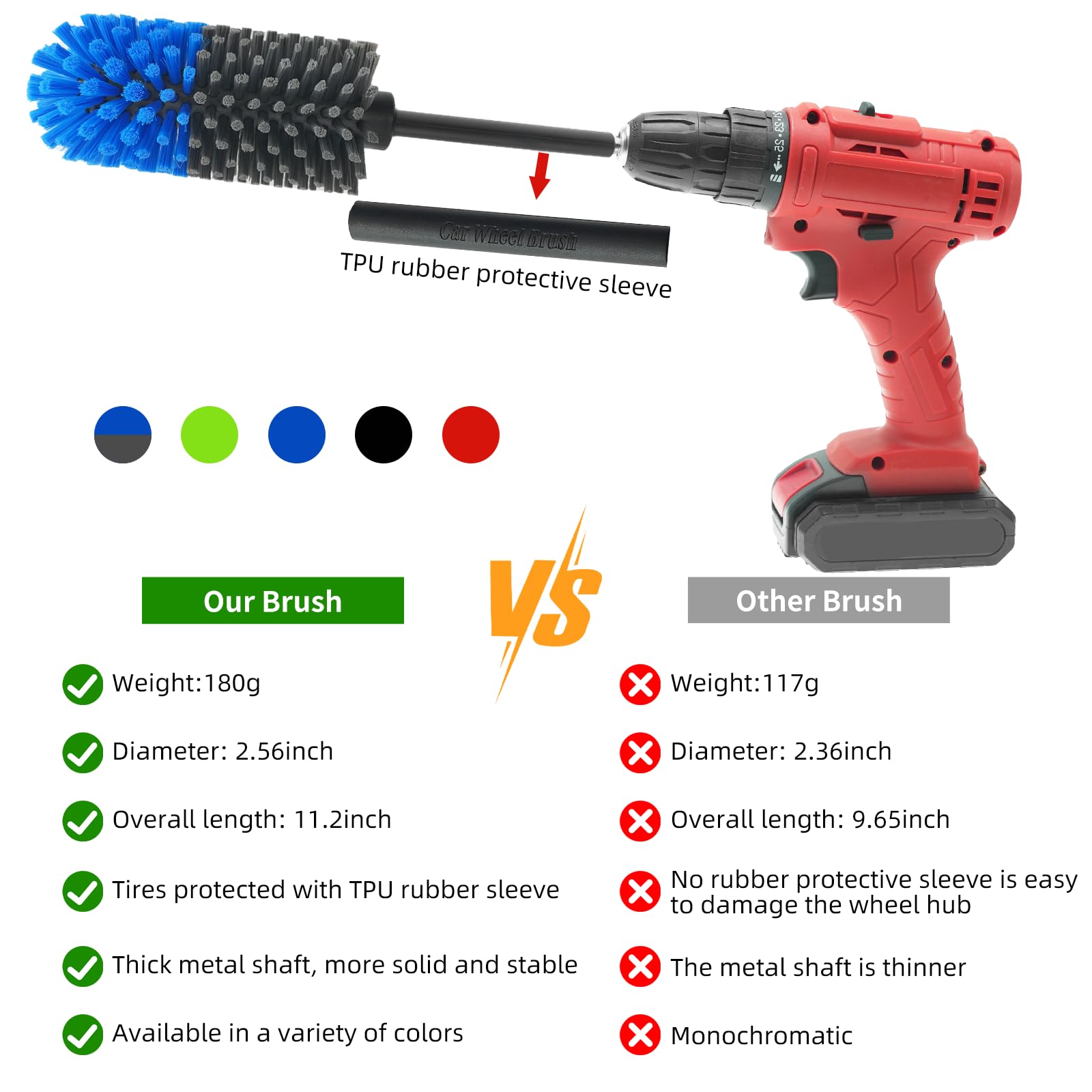 Soft Wheel Brush for Car - No Scratches -6 Soft Wheel Brush for Car - No Scratches -6
