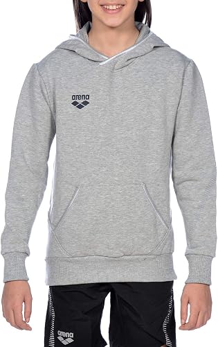 Arena Kids Team Line Youth Fleece Long Sleeve Hoodie, Medium Grey Melange, XL