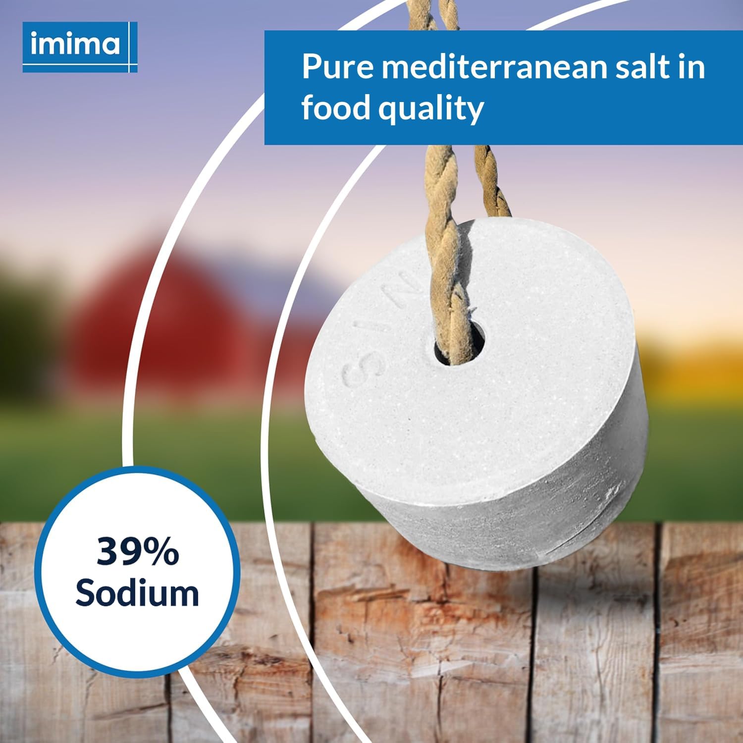 Mineral Lick Horse MEDITERRANEO Set di pietre saline 4 x 3kg - Pietre saline per cavalli, pecore, capre, selvaggina e bovini - Pietra minerale per leccare il sale