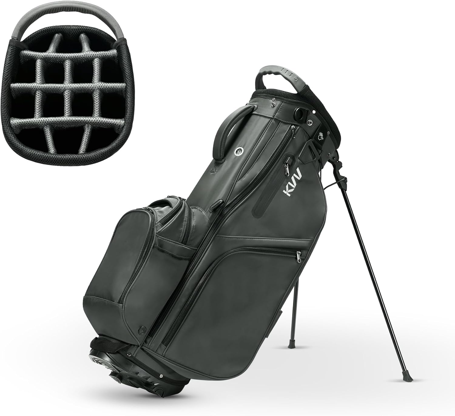 KVV 14-Way Golf Stand Bag, Lightweight Hybrid Golf Bag with Multiple Pockets, Dual Straps & Rain Cover, Premium Golf Bag for Men & Women