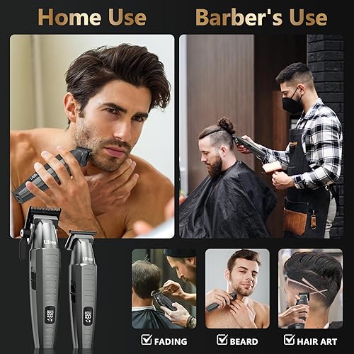 Miniatura 5 de Ufree Professional Hair Clippers for Men with Bag, Mens Clippers and Trimmers Set, Barber Clippers Set, Electric Beard Trimmer, Gifts for Men, Gray