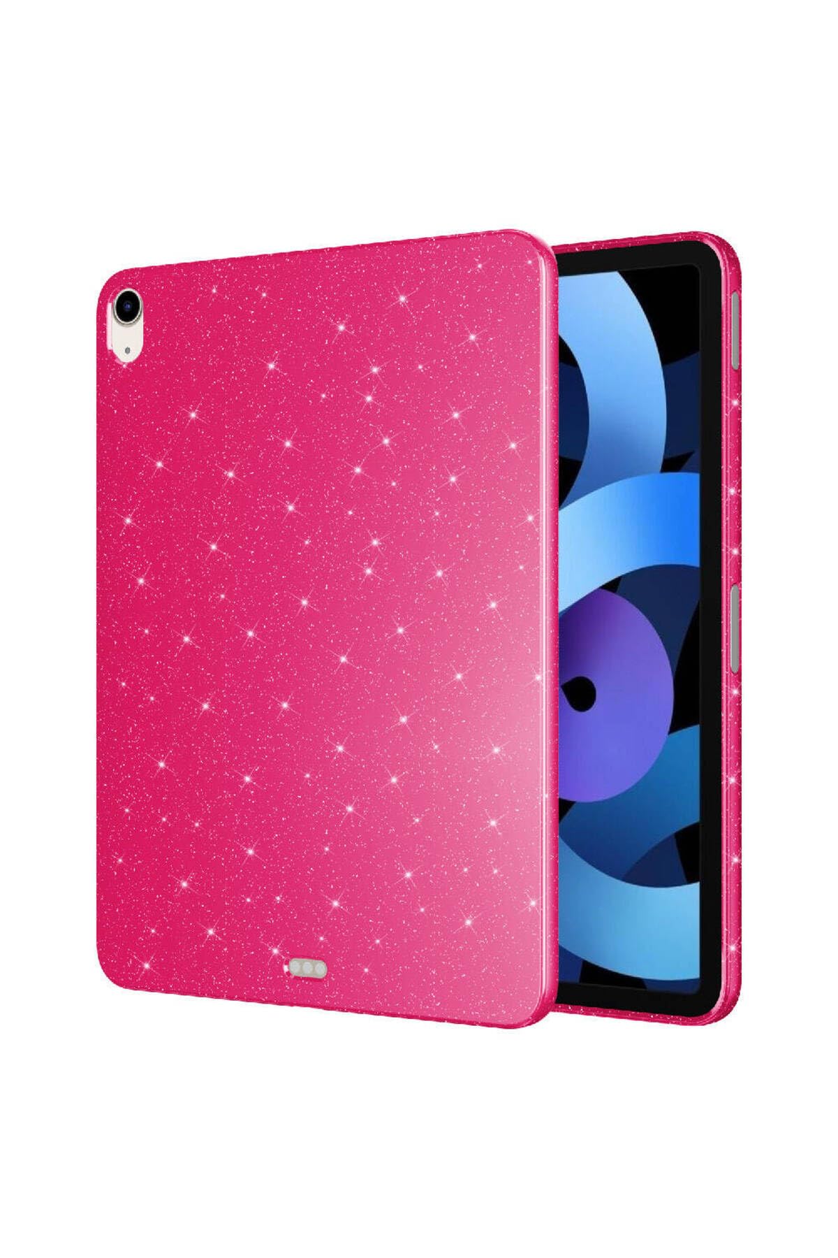 CONSTRAIN - iPad Air 11 2025 M3 Simli Parlak Görünümlü JoieCreatif Tablet Koton Kılıf - Pembe Koyu 3