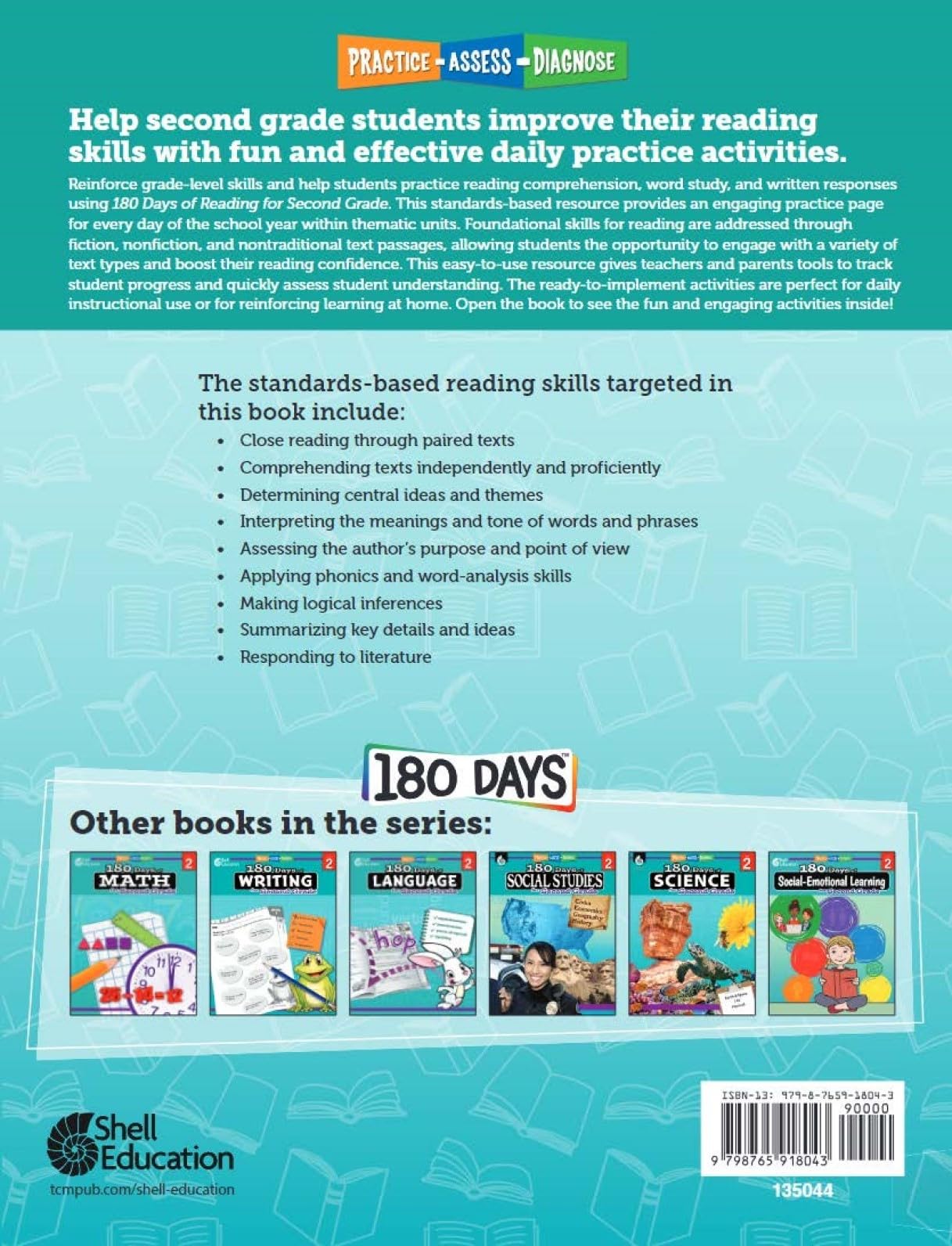180 Days of Reading for K-6, Set of 7 Assorted Reading Workbooks, One Per Grade Level for Kindergarten through Sixth Grade (180 Days of Practice) - Image 4