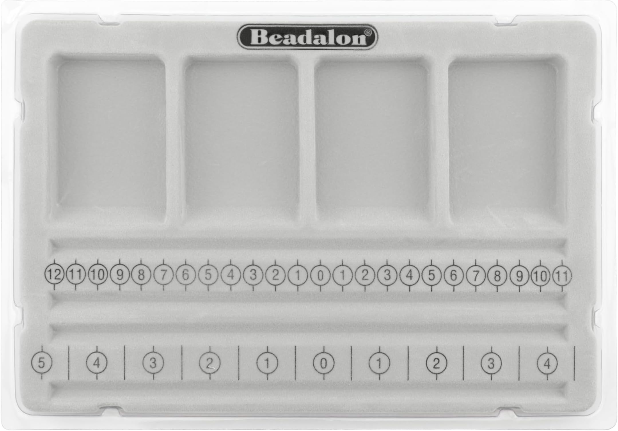 Beadalon Bracelet Bead Boards for Jewelry Making – Flocked, Anti-Roll Bead Tray with Cover – Ideal Jewelry Design Tool for Crafters, DIYers, Bracelet Making – Measurements in Inches & cm
