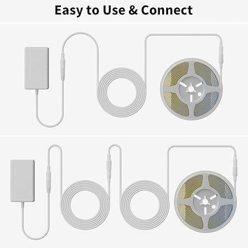 Miniatura 6 de PAUTIX Paquete de 2 cables de extensión CC de 13 pies de 0.217in x 0.083in, cable de extensión de alimentación universal de 24 V CC para cámara de