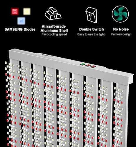 Miniatura 5 de Luz LED de crecimiento SPF4000 de 400 W, cobertura de 5 x 5 pies con nuevos diodos y luces IR de espectro completo, lámparas de cultivo vegetal