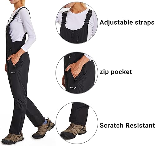Miniatura 6 de BenBoy - Overoles para la nieve impermeables, resistentes al viento y aislantes para mujer pantalones para practicar esquí y snowboard ideales para