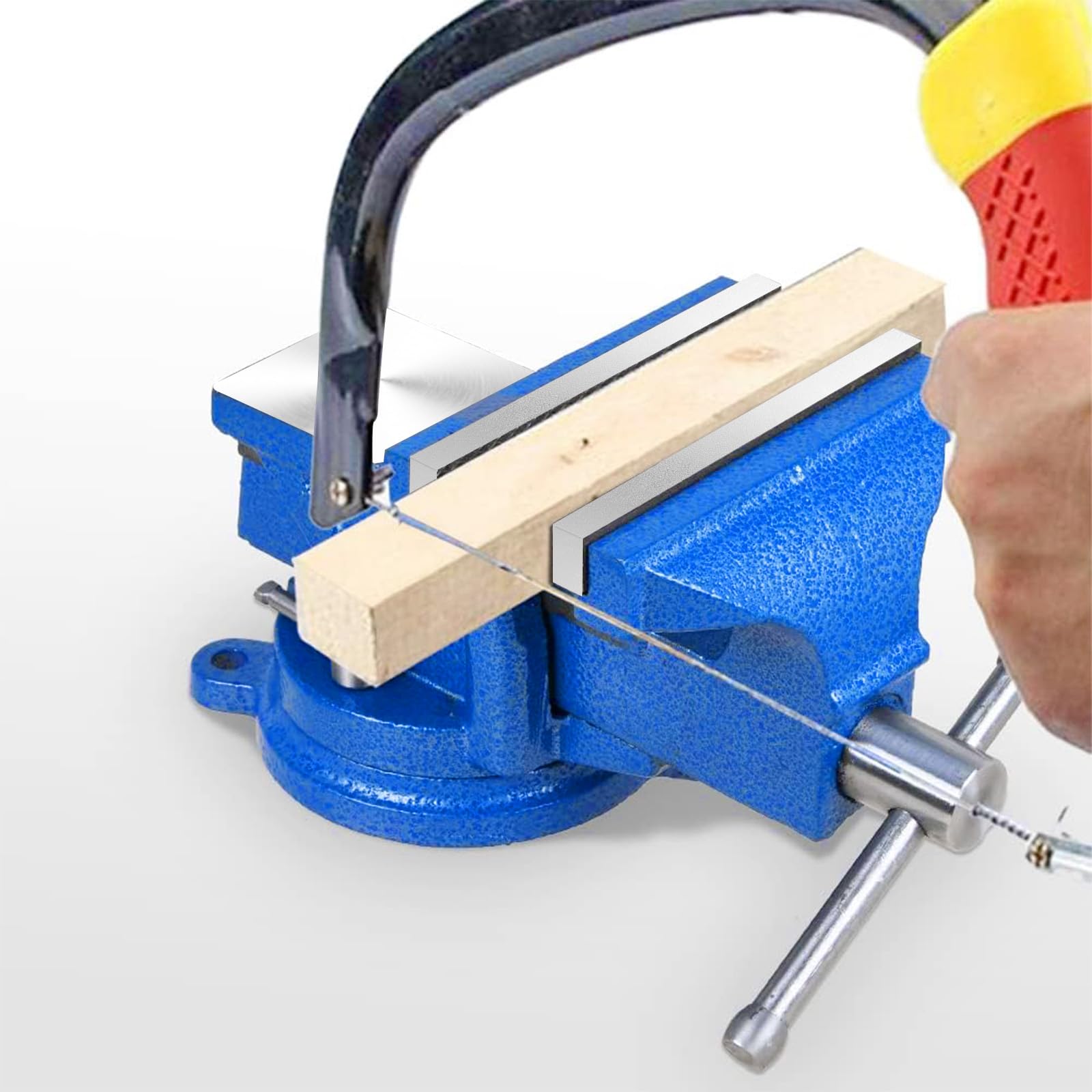 Morsa da banco resistente da 12,7 cm con base di bloccaggio a incudine girevole