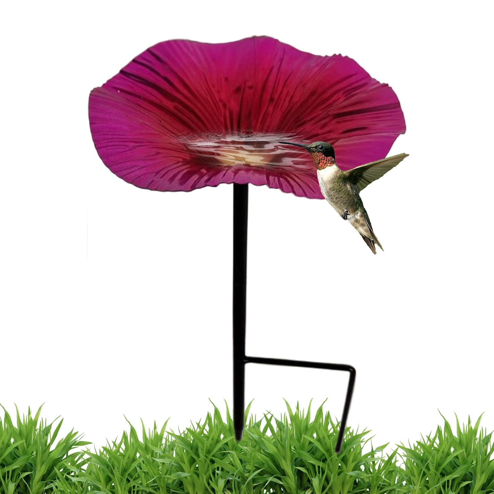 Générique Post d'alimentation du Jardin - Plateau Suspendu, Bol à | Stand en Plein air Durable avec Motif Floral, pieu décoratif pour Les célébrations du Festival Greenhouse Porch Gree