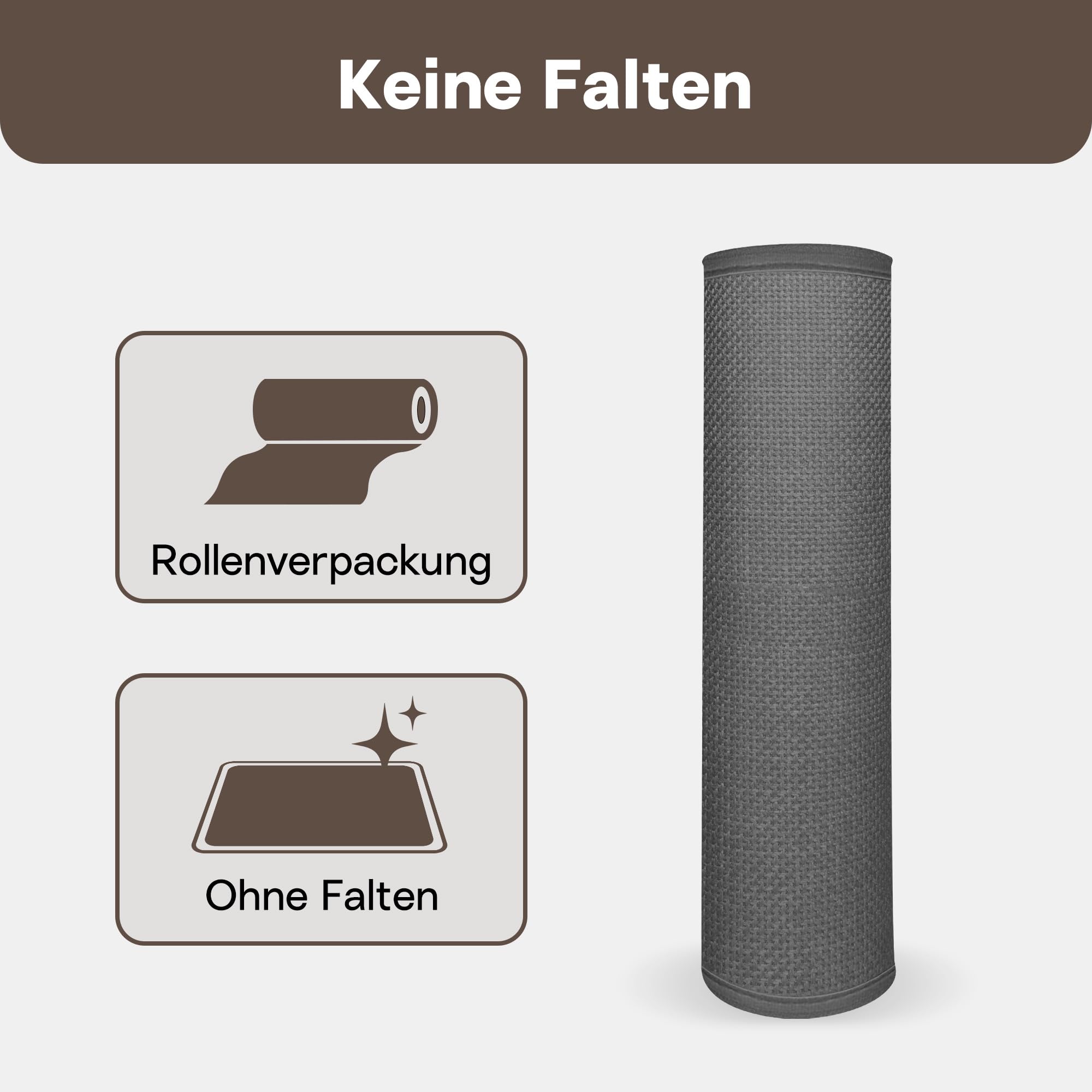 Küchenteppich Waschbar rutschfest 43.5x180CM, Küchenläufer Saugfähig, Grau