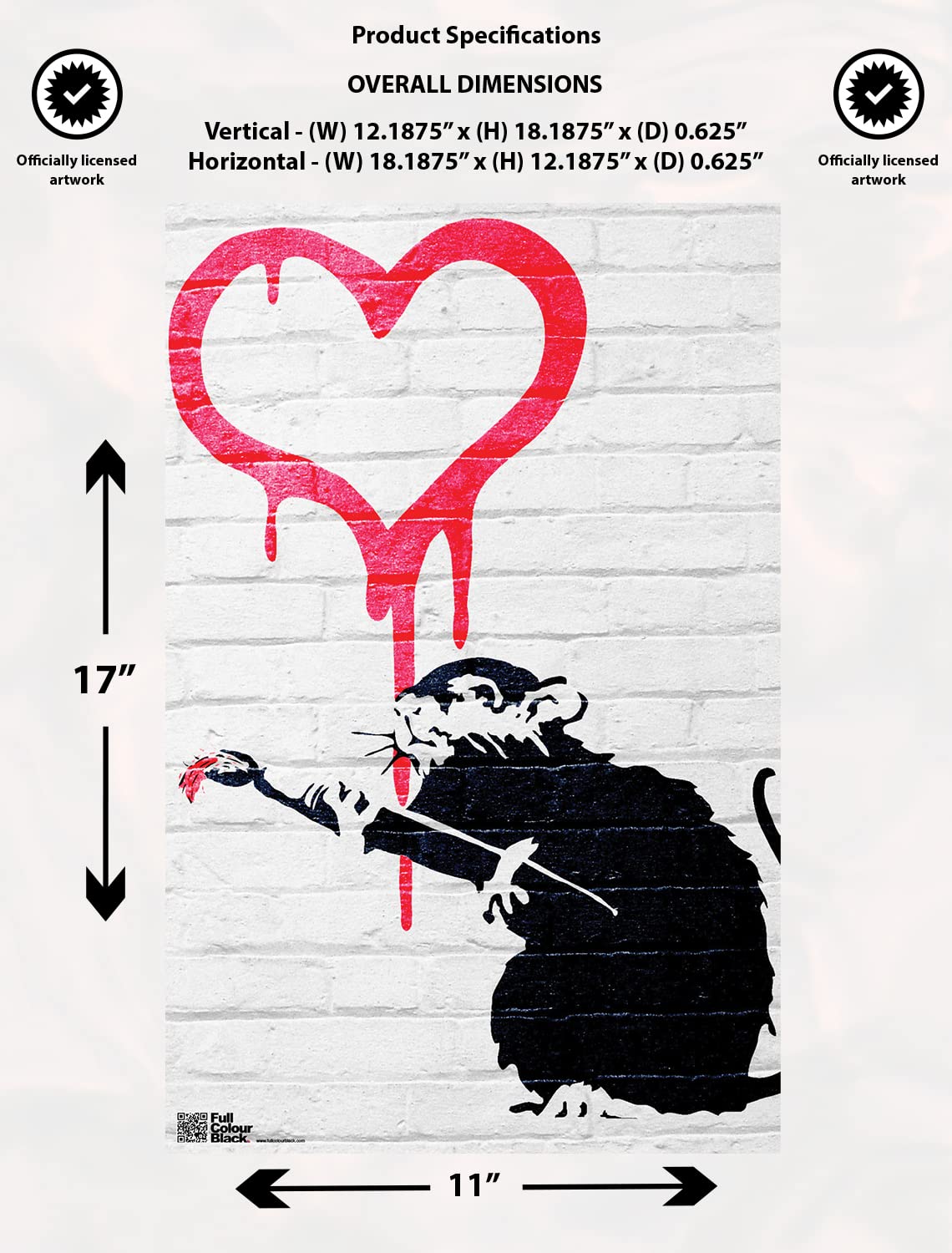 バンクシー LOVE RAT（RED Ver.） Banksy（バンクシー） -Love Rat（サイン入り） -Pest Controlの