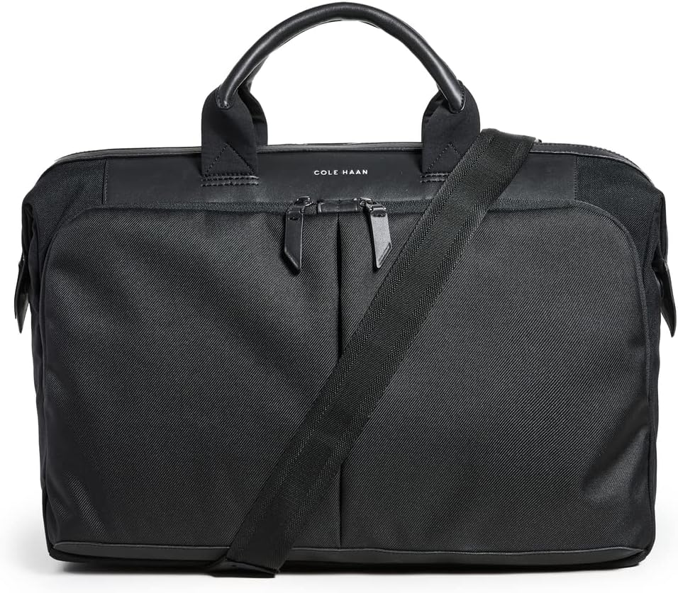 Cole Haan Men's Grand Series All Day Briefcase, Black, One