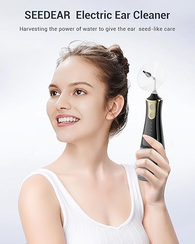 Miniatura 7 de SEEDEAR Kit de eliminación de cera de oído, limpiador eléctrico de oídos con presión de agua para bricolaje, kit de limpieza de oídos, sistema de