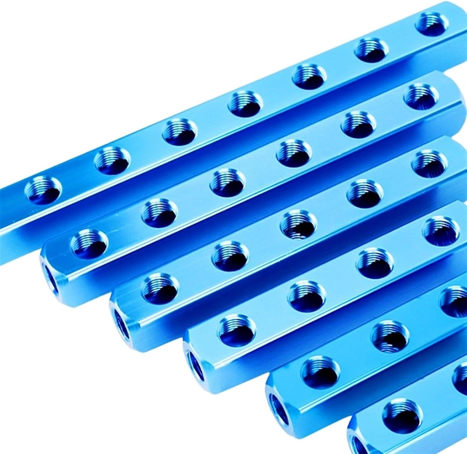 1/4 PT Thread Versatile Pneumatic Manifold Splitter With Quick Connectors And Multiple Ports For Efficient Air Distribution 1Pcs(4 Way 7 Port)