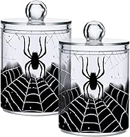 Vista 33 de Dragonfly Flowers 21214450 - Dispensador de soporte Qtip con tapas, contenedores de almacenamiento de plástico, organizador de recipientes de baño