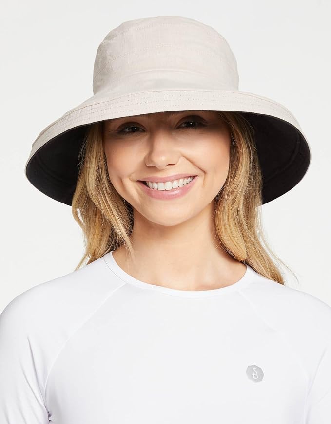 Sombrero de verano para mujer Solbari UPF 50+ plegable con protección UV, reversible y ajustable miniatura 7