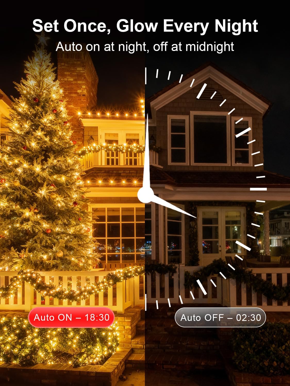 Christmas Lights with 1000 LEDs, 328FT Extra Long Plug in Fairy String Lights for Outdoor Tree and Indoor Décor, 8 Modes & Timer, IP65 Waterproof Lights for Yard Garden Decor (Warm White)