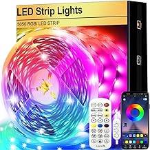 FOLAI LED Strip 2 m, USB, RGB, Timer Setting, Dimmable, Fairy Lights with Remote Control, Music Synchronization, Colour Changing, for Lighting, for Cupboard Decoration, Party, Home, Bedroom (2 m)