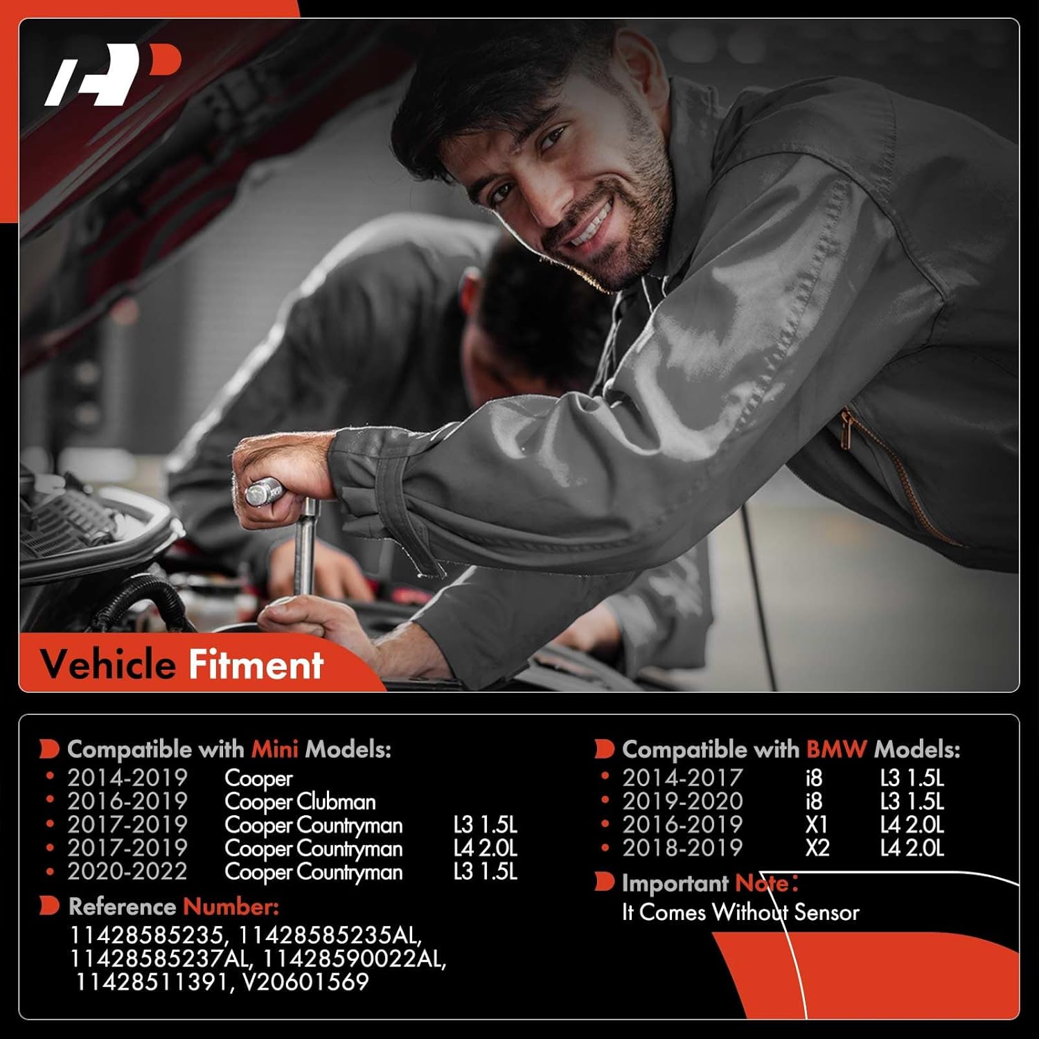 A-Premium Engine Oil Cooler and Oil Filter Housing - Compatible with Mini and BMW Vehicles - Cooper 2014-2019, Cooper Clubman 2016-2019, Cooper Countryman 2017-2022, X1, X2, i8-1.5L 1.6L 2.0L