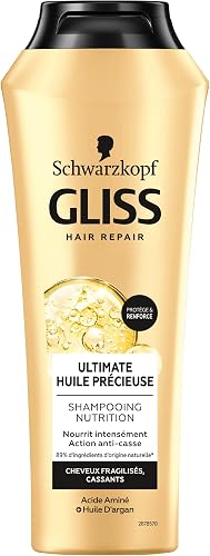 Schwarzkopf - Gliss - Shampoing Huile de Soin Précieuse - Cheveux secs/très abîm