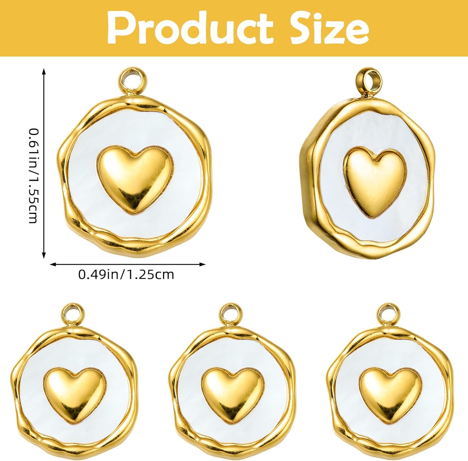 18K Gold Plated Charms for Jewelry Making Cute Shell Bracelet Charms Pendants for Necklaces DIY Crafts Keychain Gift Supplies - Image 2